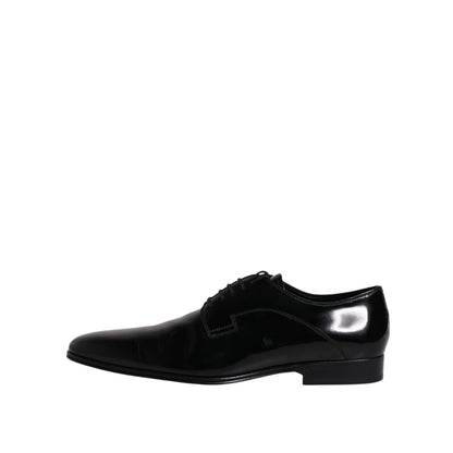 Dolce & Gabbana Black Leather Lace Up Derby Formal Shoes