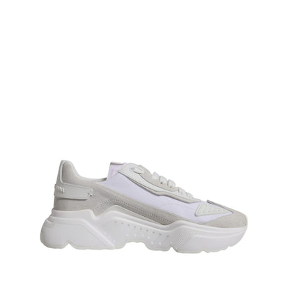 Dolce & Gabbana White Leather Daymaster Low Top Sneakers Shoes