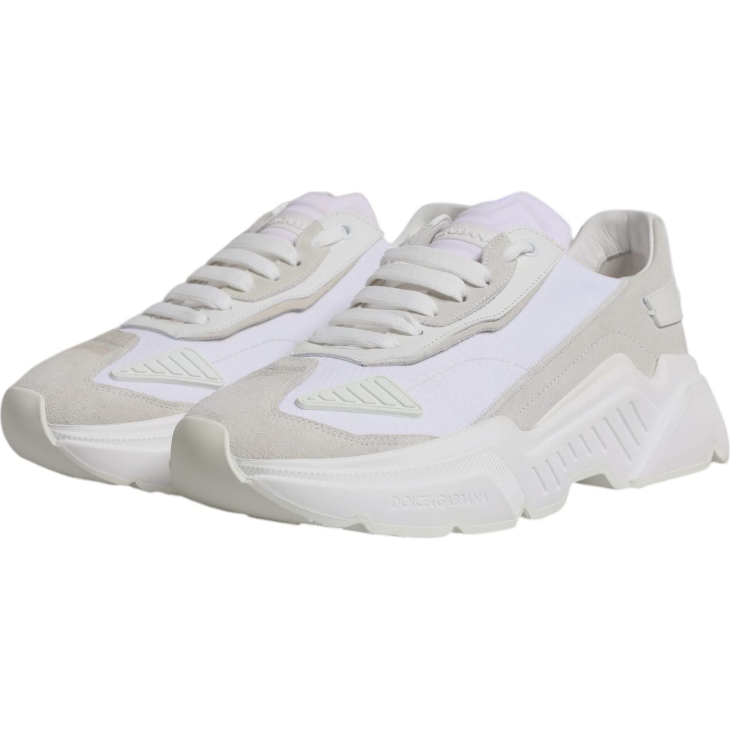 Dolce & Gabbana White Leather Daymaster Low Top Sneakers Shoes