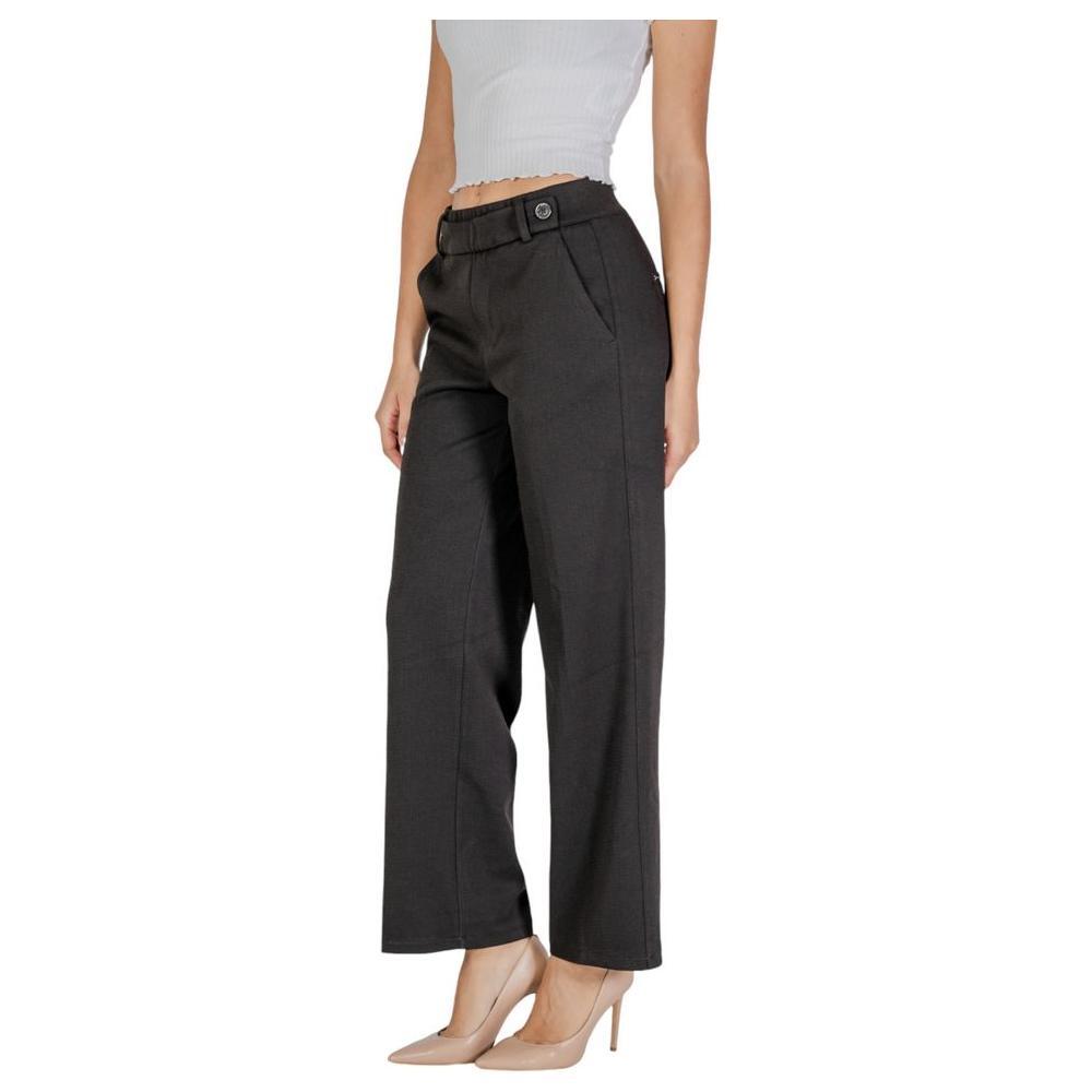 Street One Black Polyester Pant ST-15623500009-W44 | L30