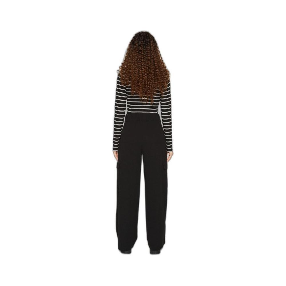 Jacqueline De Yong Black Polyester Casual Pants