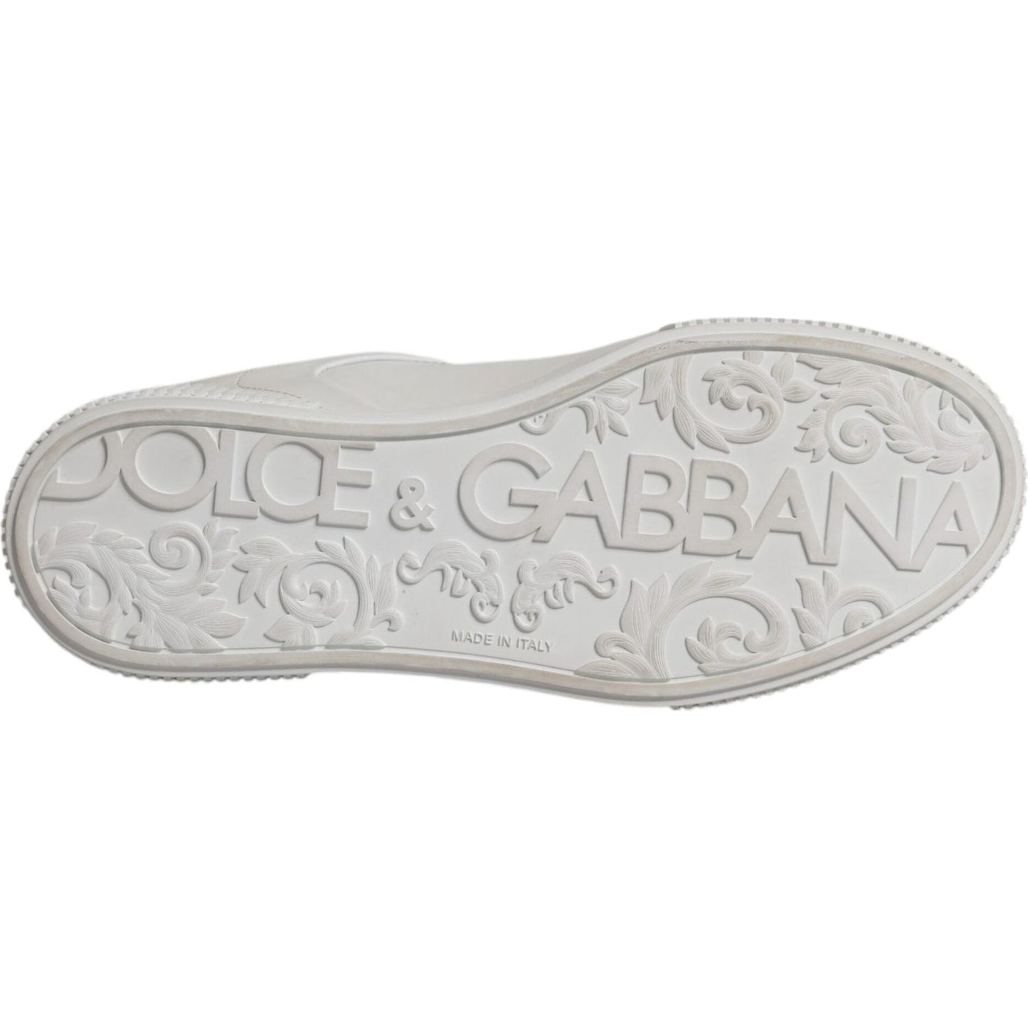 Dolce & Gabbana White Miami Leather Low Top Sneakers Shoes