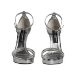 Dolce & Gabbana Silver KEIRA Heels Ankle Strap Sandals Shoes