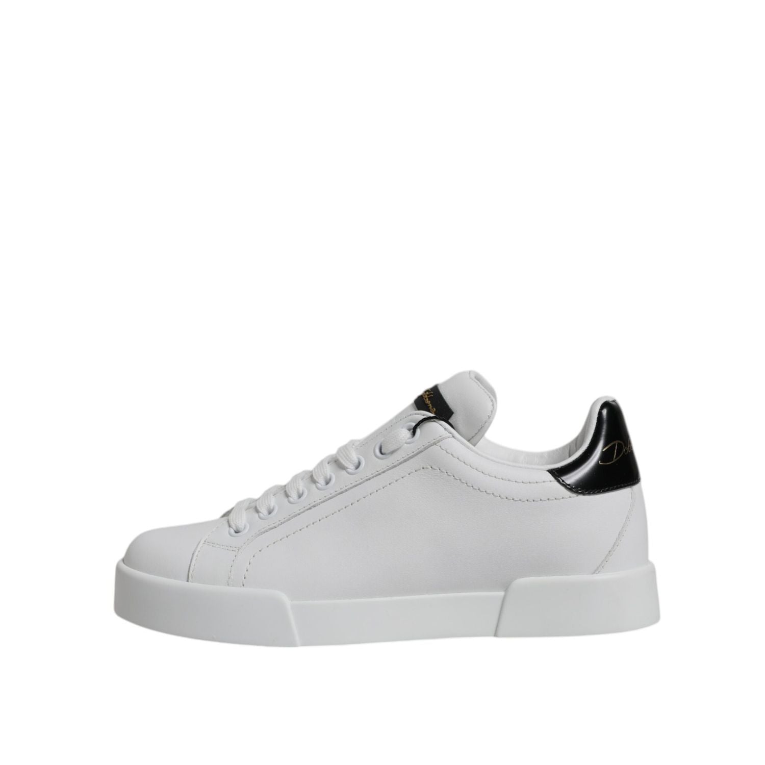 Dolce & Gabbana White Leather Classic Low Top Sneakers Shoes
