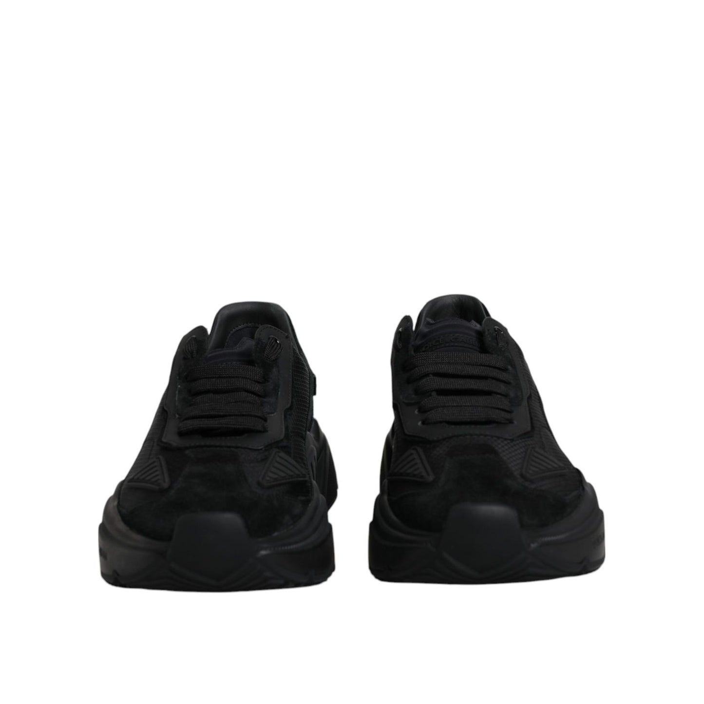 Dolce & Gabbana Black Leather Daymaster Low Top Sneakers Shoes