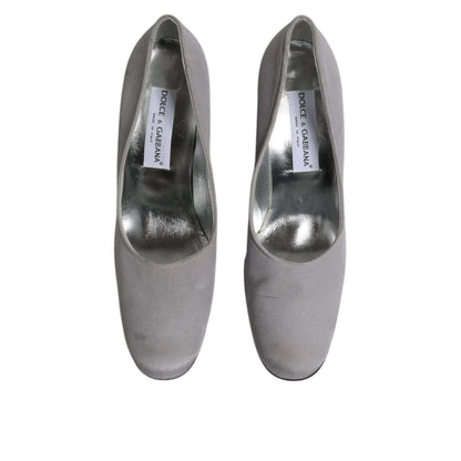 Dolce & Gabbana Gray Suede Leather High Heel Pumps Shoes