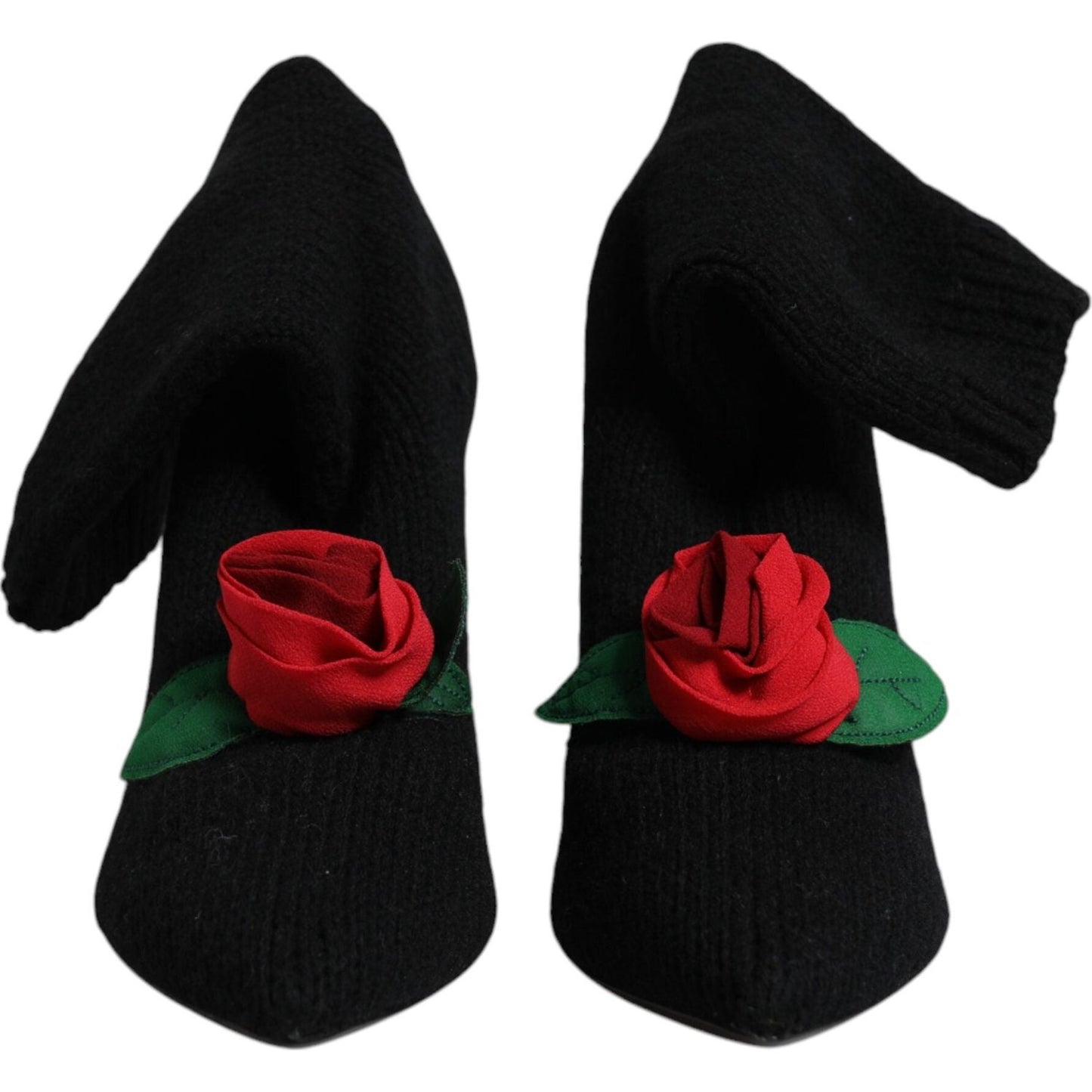 Dolce & Gabbana Black Stiletto Heels Mid Calf Boots Shoes Dolce & Gabbana