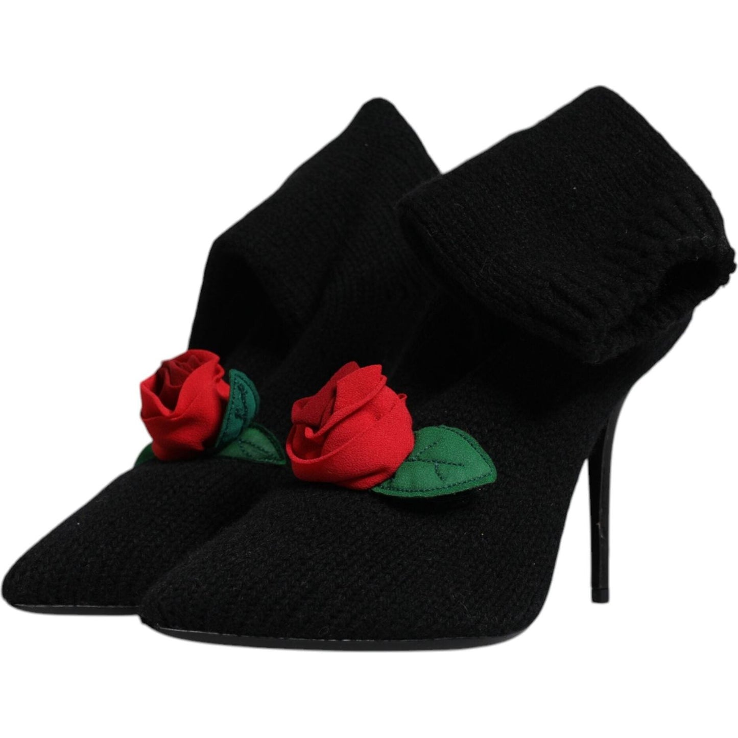 Dolce & Gabbana Black Stiletto Heels Mid Calf Boots Shoes Dolce & Gabbana