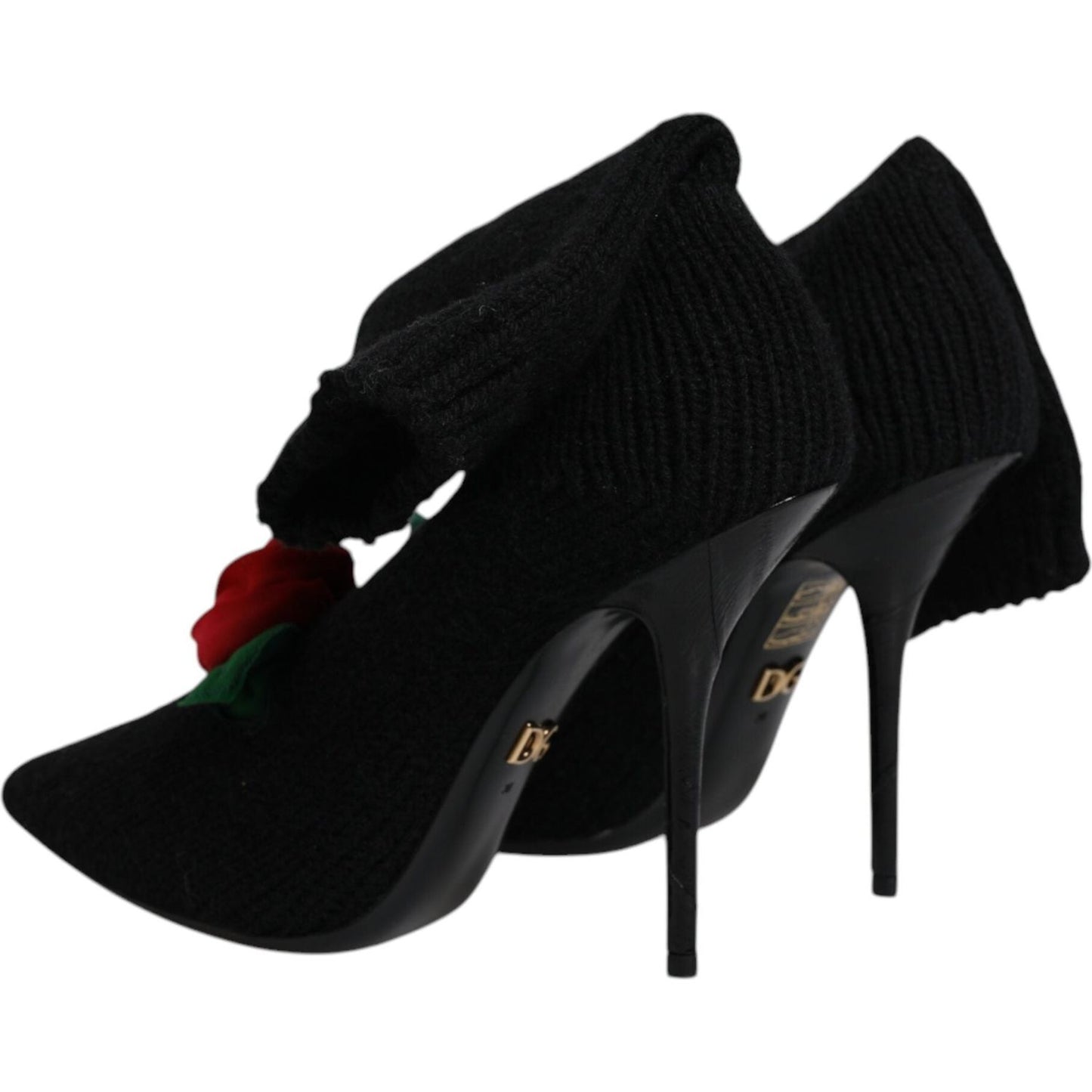 Dolce & Gabbana Black Stiletto Heels Mid Calf Boots Shoes Dolce & Gabbana