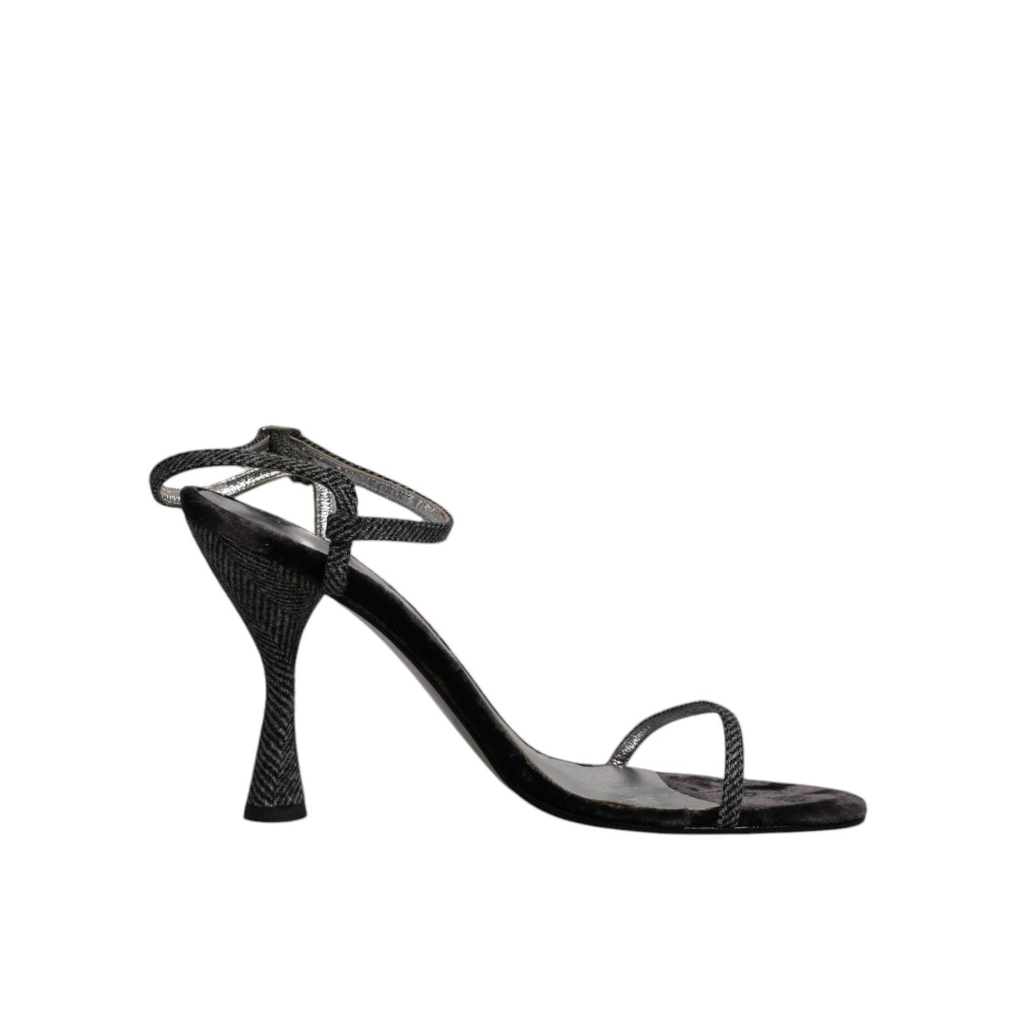 Dolce & Gabbana Black Ankle Strap High Heels Sandals Shoes