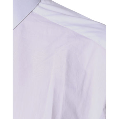 Dolce & Gabbana White Cotton Collared Long Sleeves Shirt Top