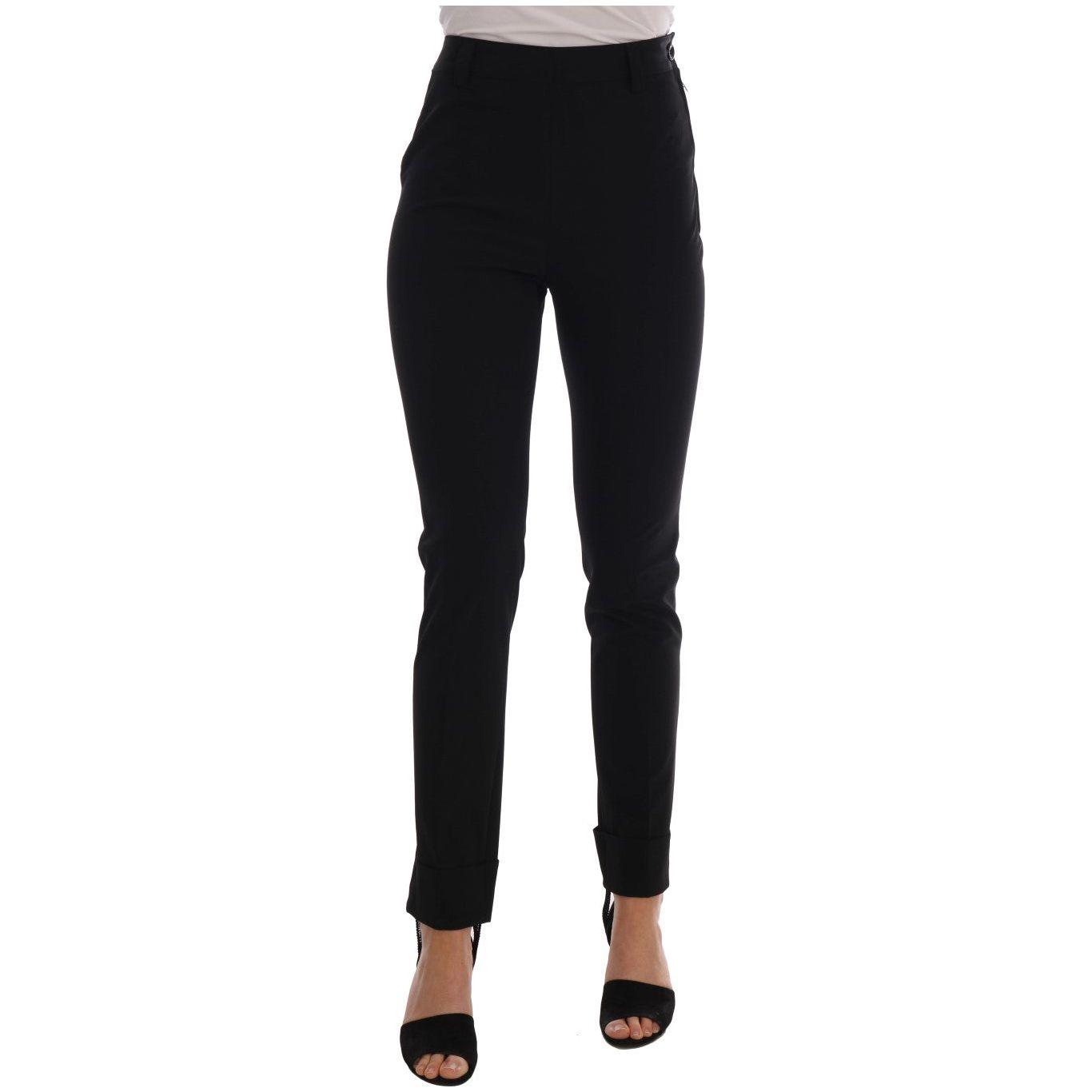 Ermanno Scervino Black Stretch Leggings Pants