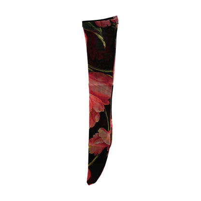 Dolce & Gabbana Multicolor Floral Tulip Nylon Socks