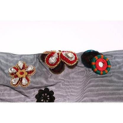 Dolce & Gabbana Black Stretch Carretto Crystal Socks