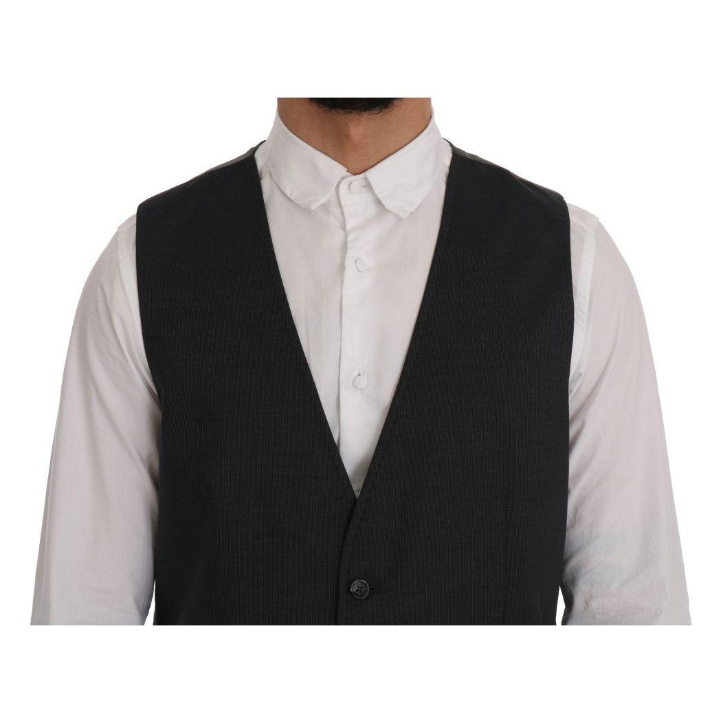 Dolce & Gabbana Gray STAFF Cotton Rayon Vest