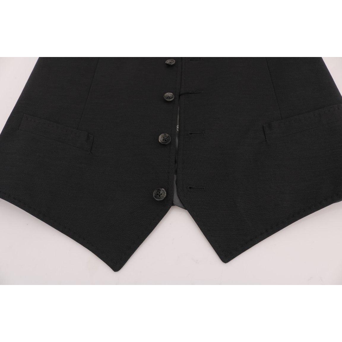 Dolce & Gabbana Gray STAFF Cotton Rayon Vest