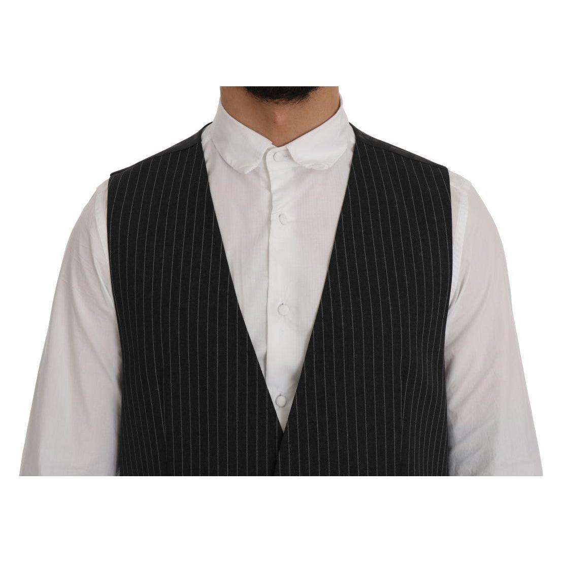 Dolce & Gabbana Gray Wool Stretch Vest