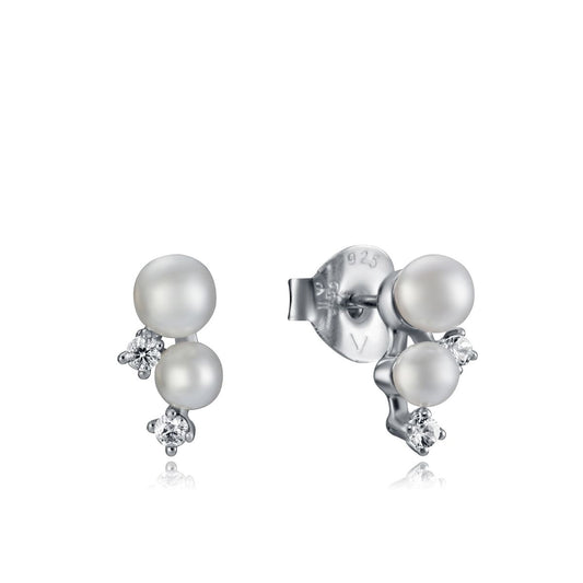 Silver pearl earrings VICEROY JEWELS Mod. 5109E000-68 with quartz movement and 925° silver, packaged in official box.