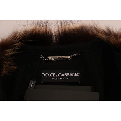 Dolce & Gabbana Brown Raccoon Fur Coat Jacket Coats & Jackets