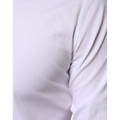 Dolce & Gabbana White Cotton Formal Men GOLD Dress Shirt