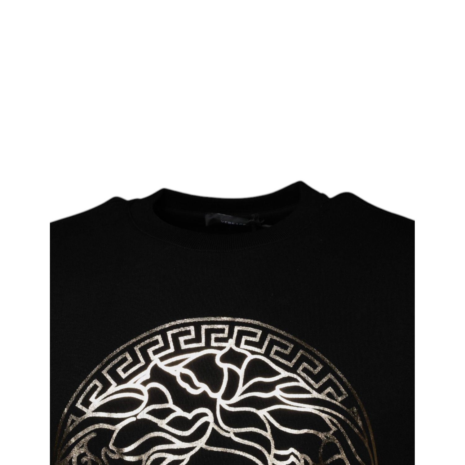 Versace Black Medusa Fleece Men Crew Neck Sweatshirt Sweater