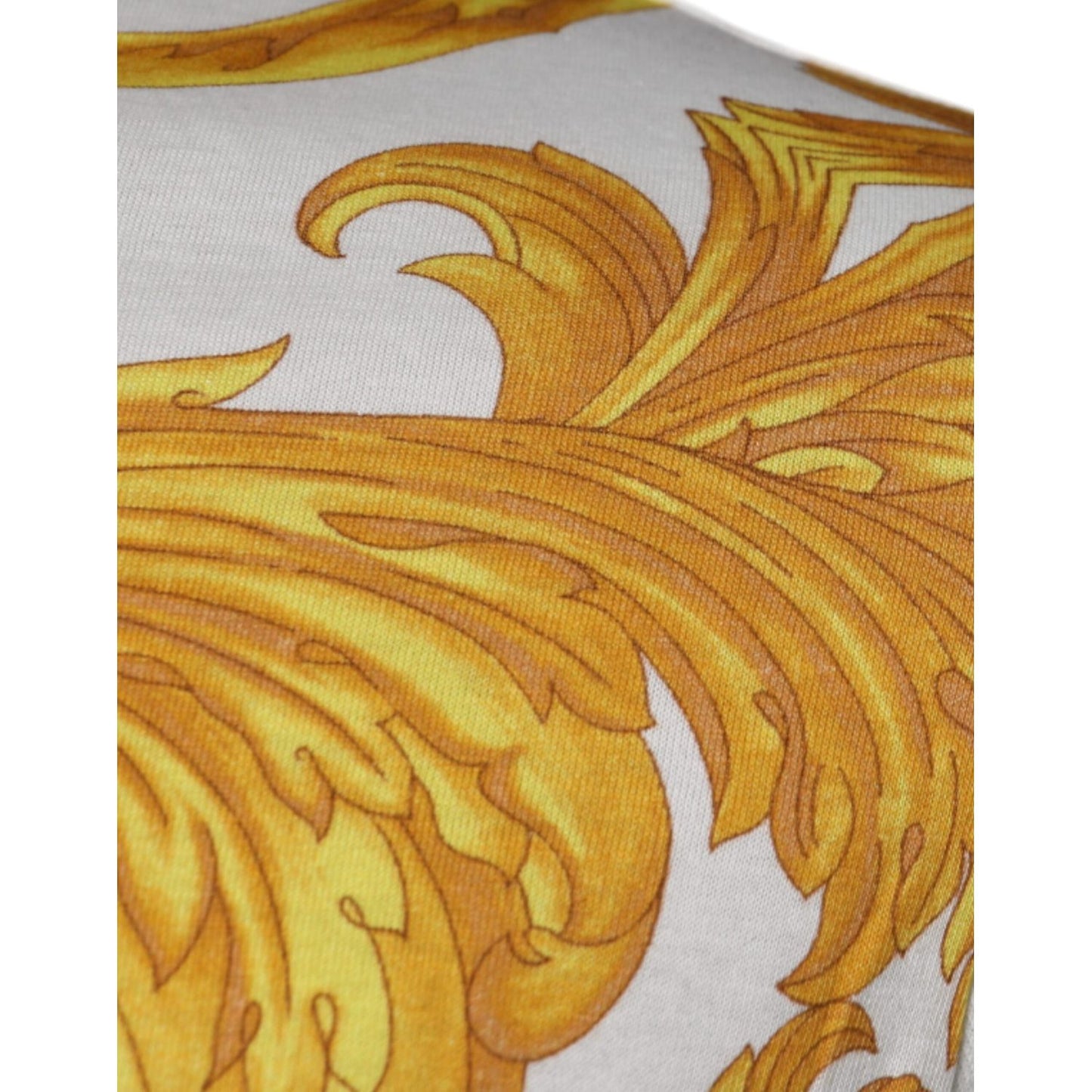 Versace White Medusa Print Cotton Crew Neck T-shirt