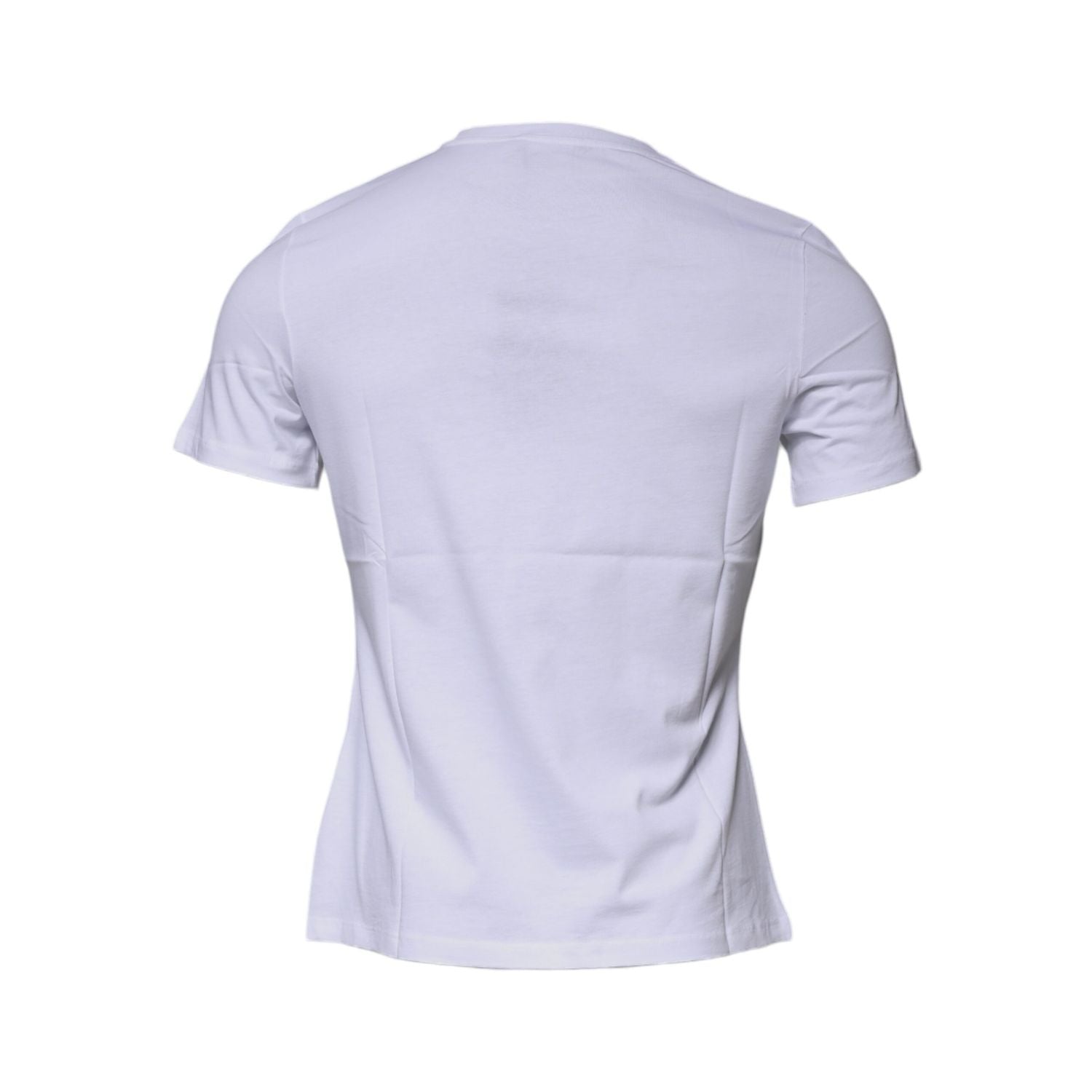 Versace White Medusa Print Cotton Crew Neck T-shirt