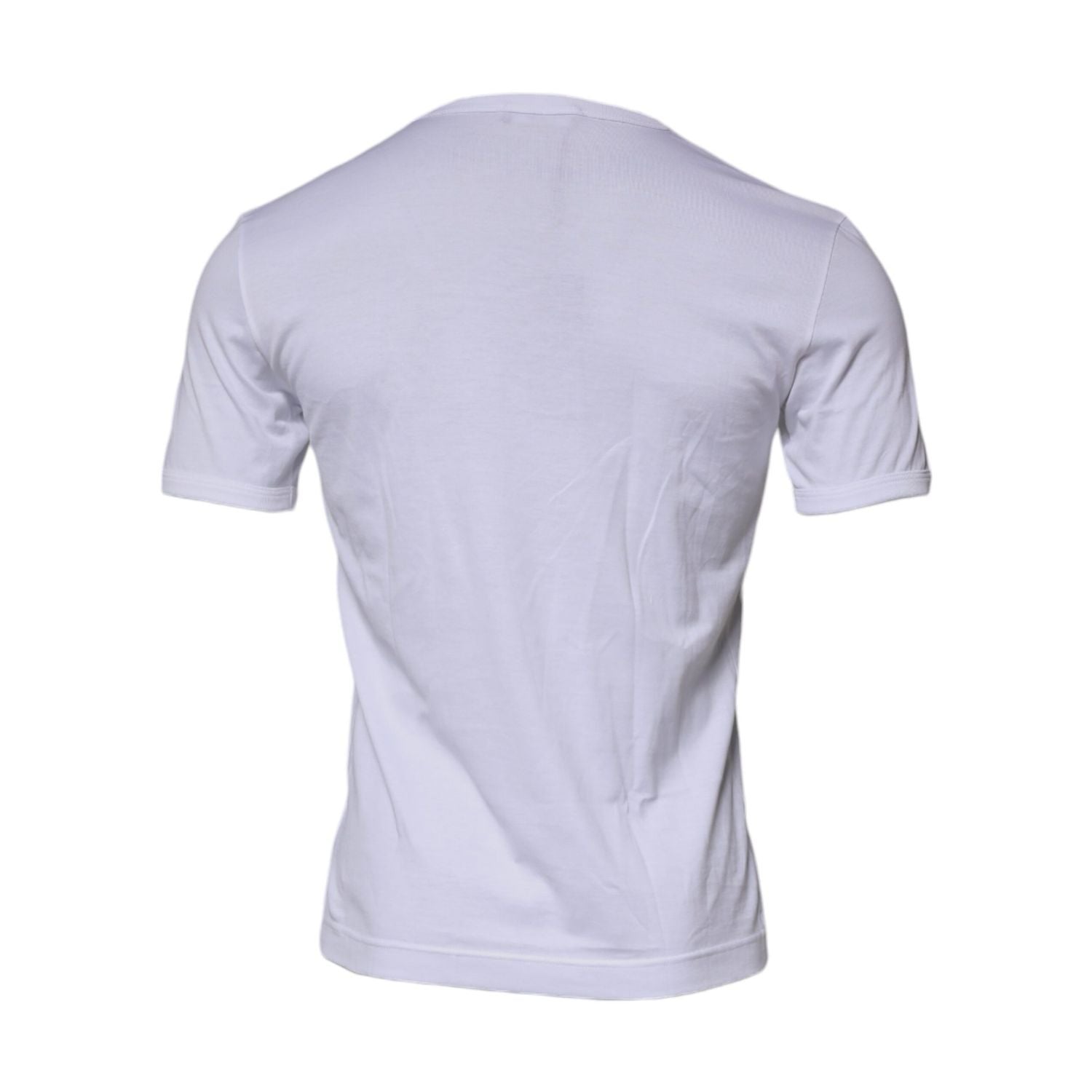 Dolce & Gabbana White Panda King Cotton Crew Neck T-shirt