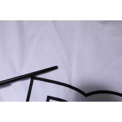 Dolce & Gabbana White DG Logo Cotton Crew Neck T-shirt