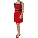 Dolce & Gabbana Red Wool Sleeveless A-line Flared Mini Dress