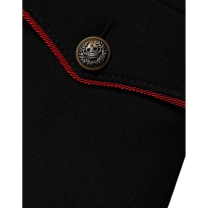 Dolce & Gabbana Black Single Breasted Trench Coat Jacket