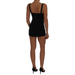 Dolce & Gabbana Romper Bodysuit Black Floral Stretch Dress