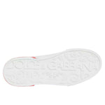 Dolce & Gabbana White Red Portofino Low Top Sneakers Shoes