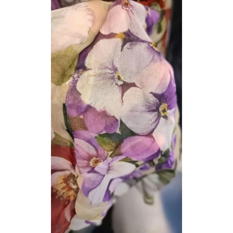 Dolce & Gabbana Beige Floral Sleeveless A-line Mini Dress