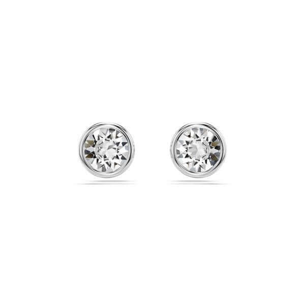 SWAROVSKI Mod. 5696073 elegant silver earrings for ladies, featuring quartz analog movement, 38mm case, water resistant 5 ATM.