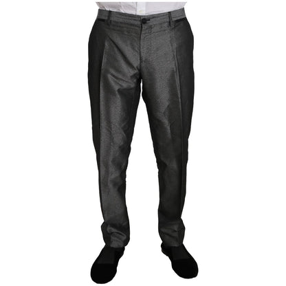 Dolce & Gabbana Gray Patterned MARTINI 2 Piece Suit