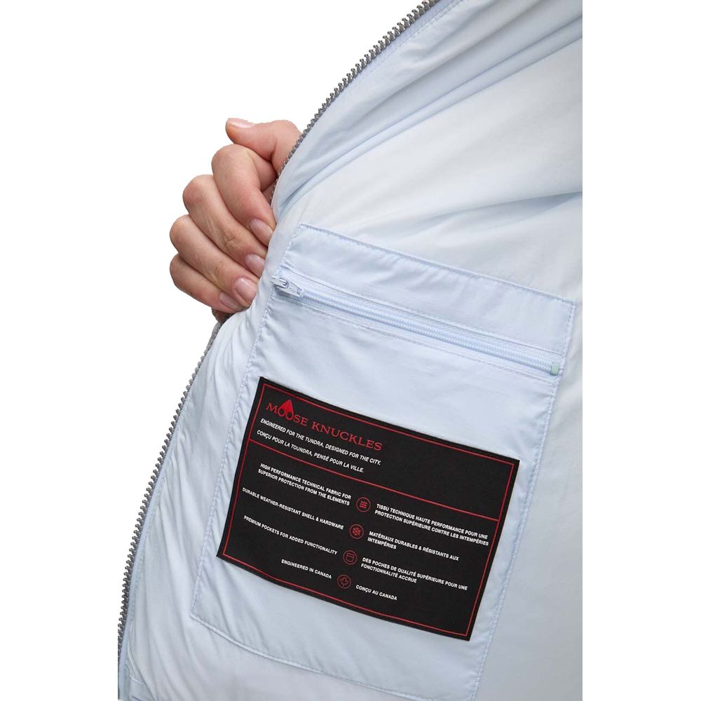 Moose Knuckles Light Blue Nylon Women Jacket