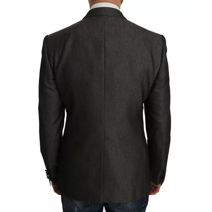 Dolce & Gabbana Gray MARTINI 2 Piece Vest Coat Blazer Dolce & Gabbana