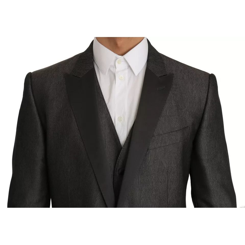 Dolce & Gabbana Gray MARTINI 2 Piece Vest Coat Blazer Dolce & Gabbana