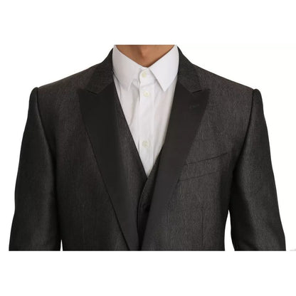 Dolce & Gabbana Gray MARTINI 2 Piece Vest Coat Blazer Dolce & Gabbana