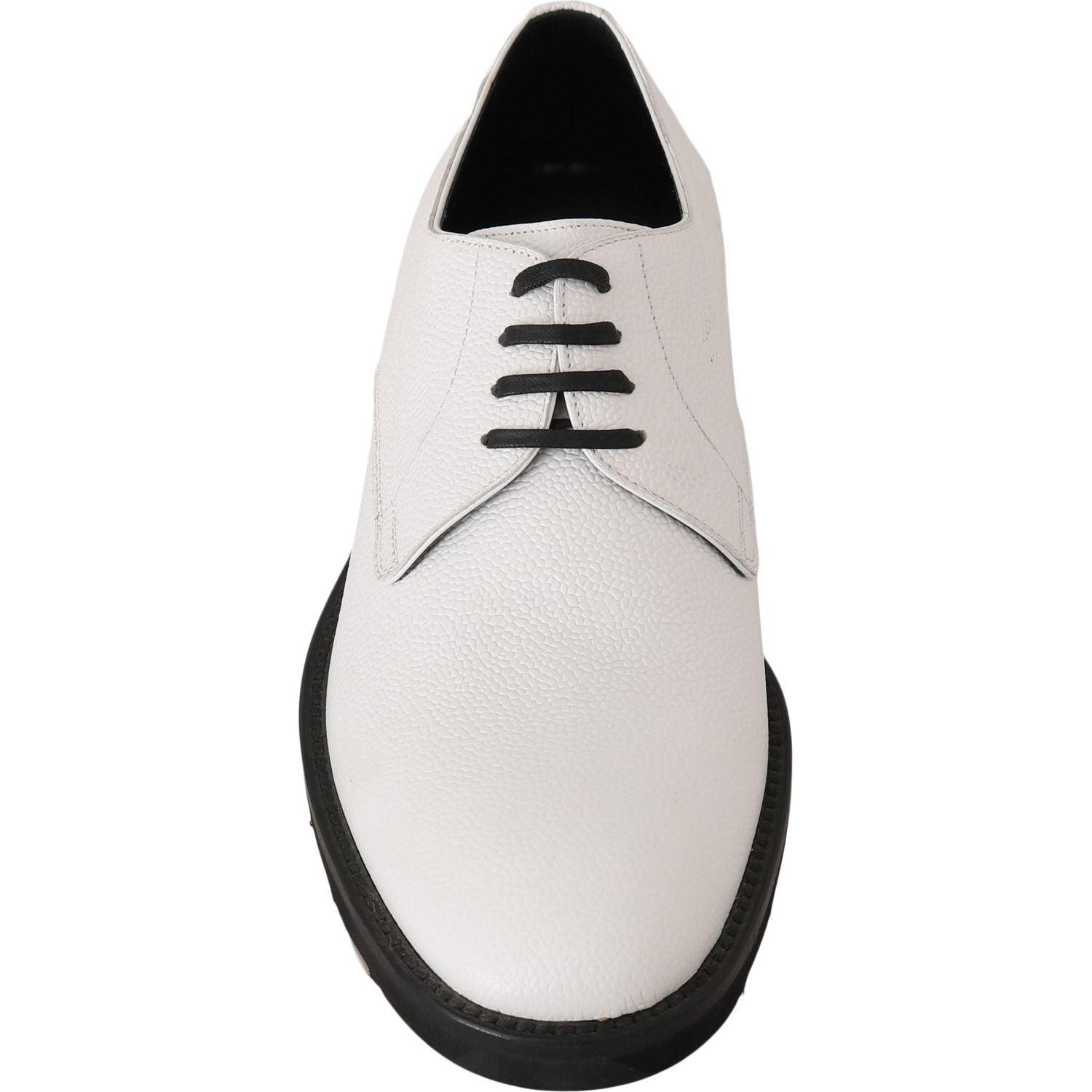 Dolce & Gabbana White Leather Derby Dress Formal Shoes