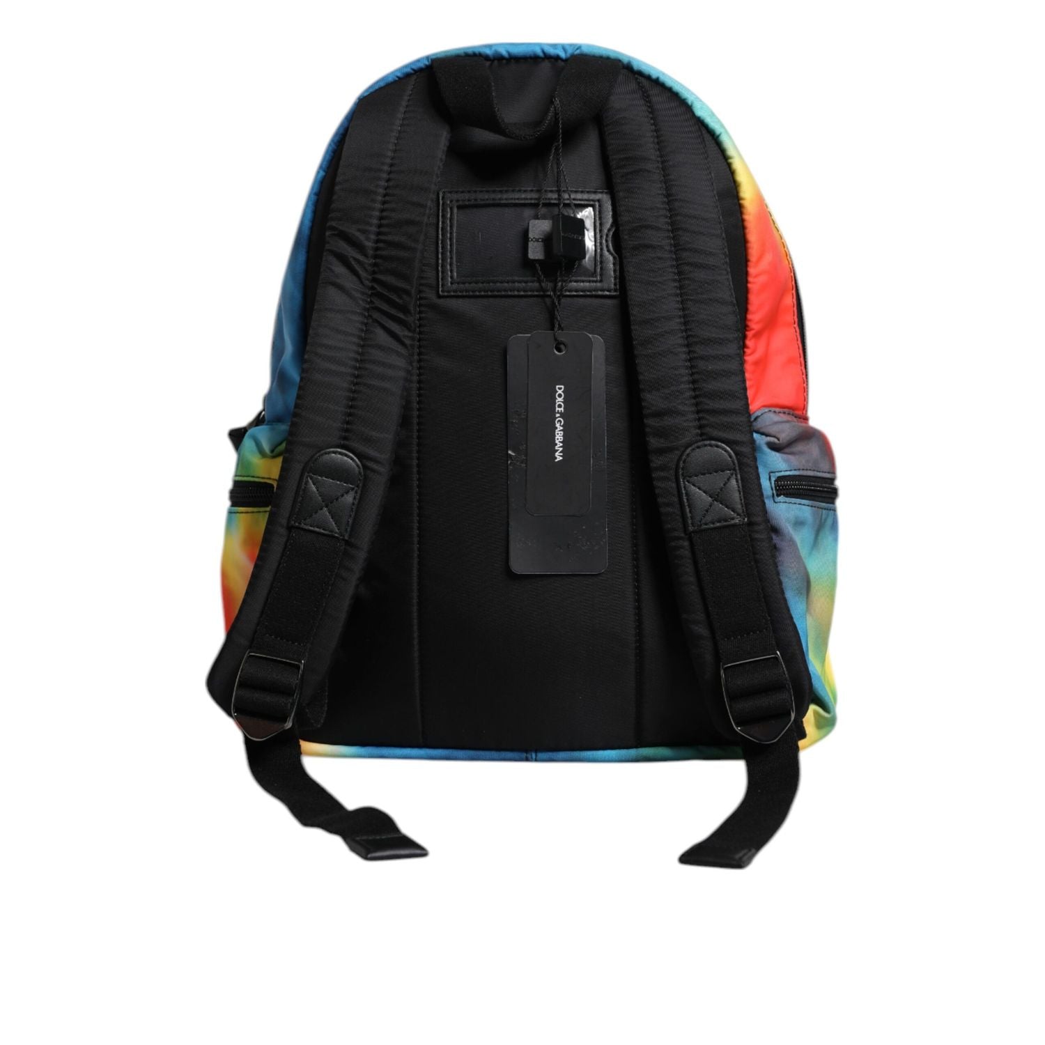 Dolce & Gabbana Multicolor Tie Dye Nylon Logo Print Kids Backpack Bag