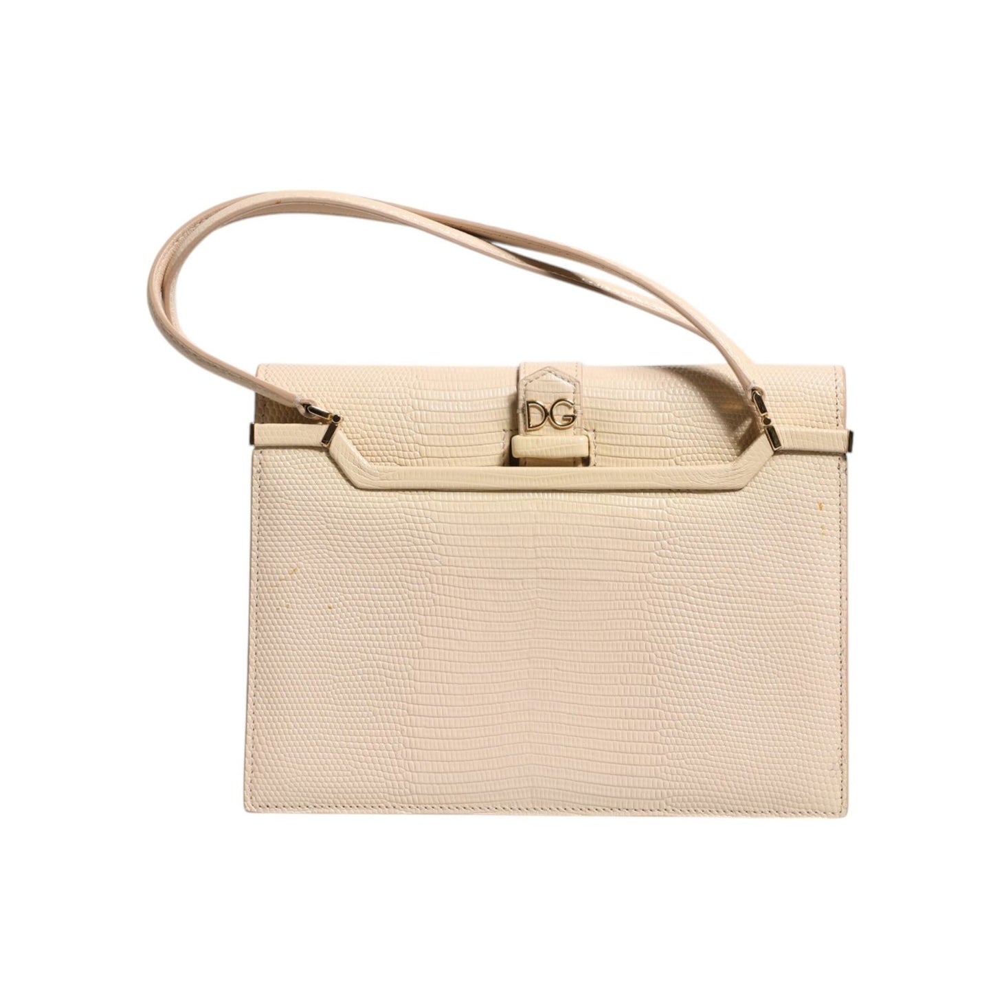Dolce & Gabbana Beige Leather Ingrid Top Handle Shoulder Bag