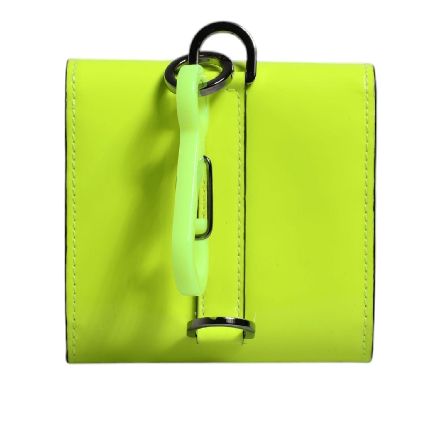 Dolce & Gabbana Yellow Green Bifold DG Logo Neck Strap Cardholder Wallet
