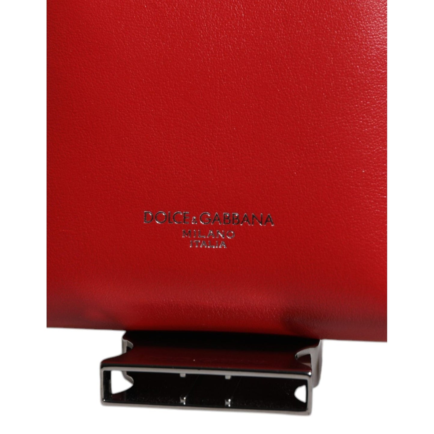Dolce & Gabbana Red Leather Logo Zip Around Card Holder Wide Strap Wallet (Copy)