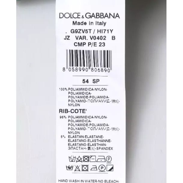 Dolce & Gabbana Green Logo Nylon Crew Neck Pullover Sweater