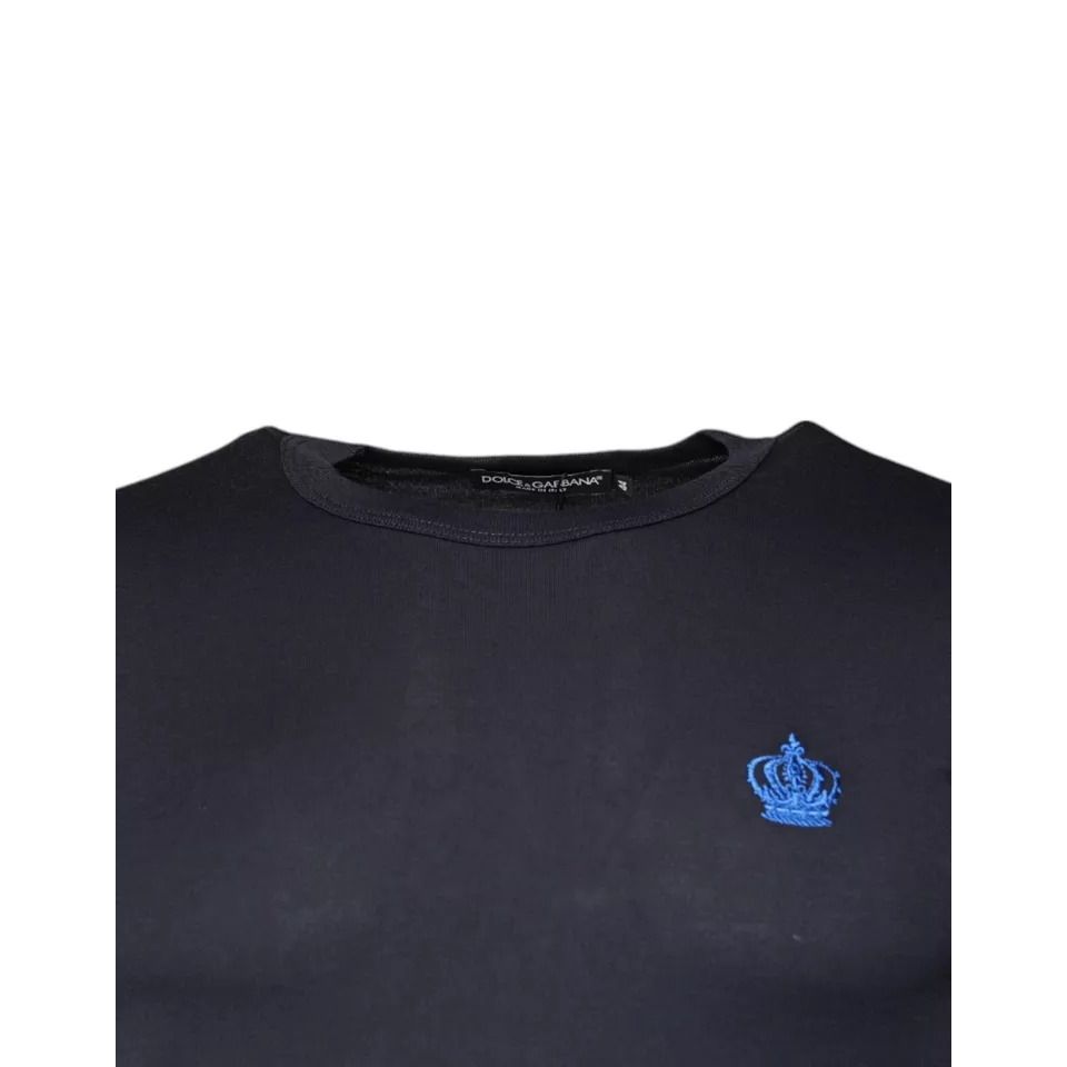Dolce & Gabbana Blue Crown Crew Neck Short Sleeves T-shirt