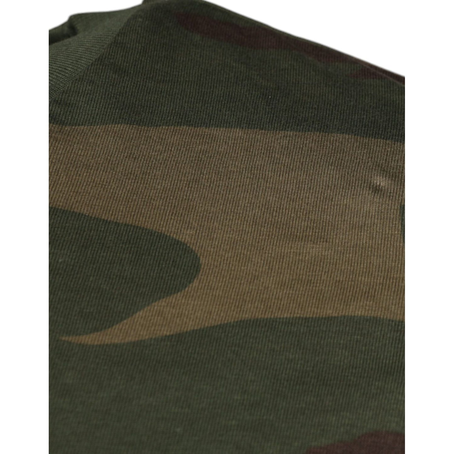 Dolce & Gabbana Multicolor Camouflage Cotton Crew Neck T-shirt