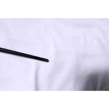 Dolce & Gabbana White Logo Print Cotton Crew Neck T-shirt