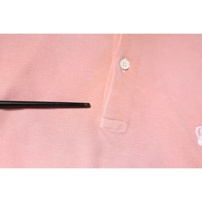 Dolce & Gabbana Pink Crown Collared Short Sleeve Polo T-shirt